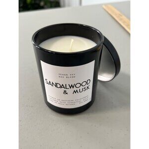 Leoben Company Sandalwood & Musk 9oz Vegan Soy Wax Blend Candle Luxury Scented E